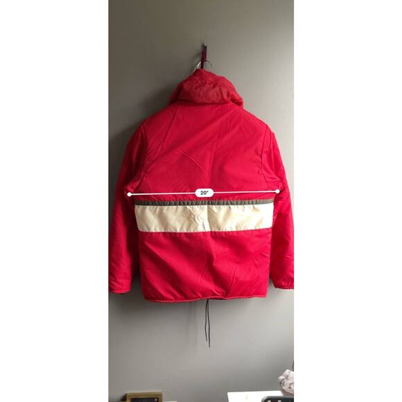 Vintage Stearns Flotation PFD III Red Full Zip Coat Jacket Adult Sz S USA Hood - Picture 3 of 11